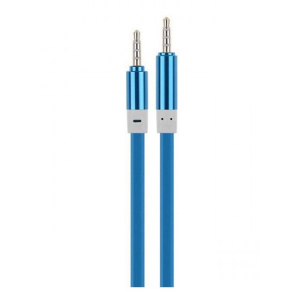 Cablu Jack 3.5MM La Jack 3.5MM Silicon Albastru JACK-SILICON-B